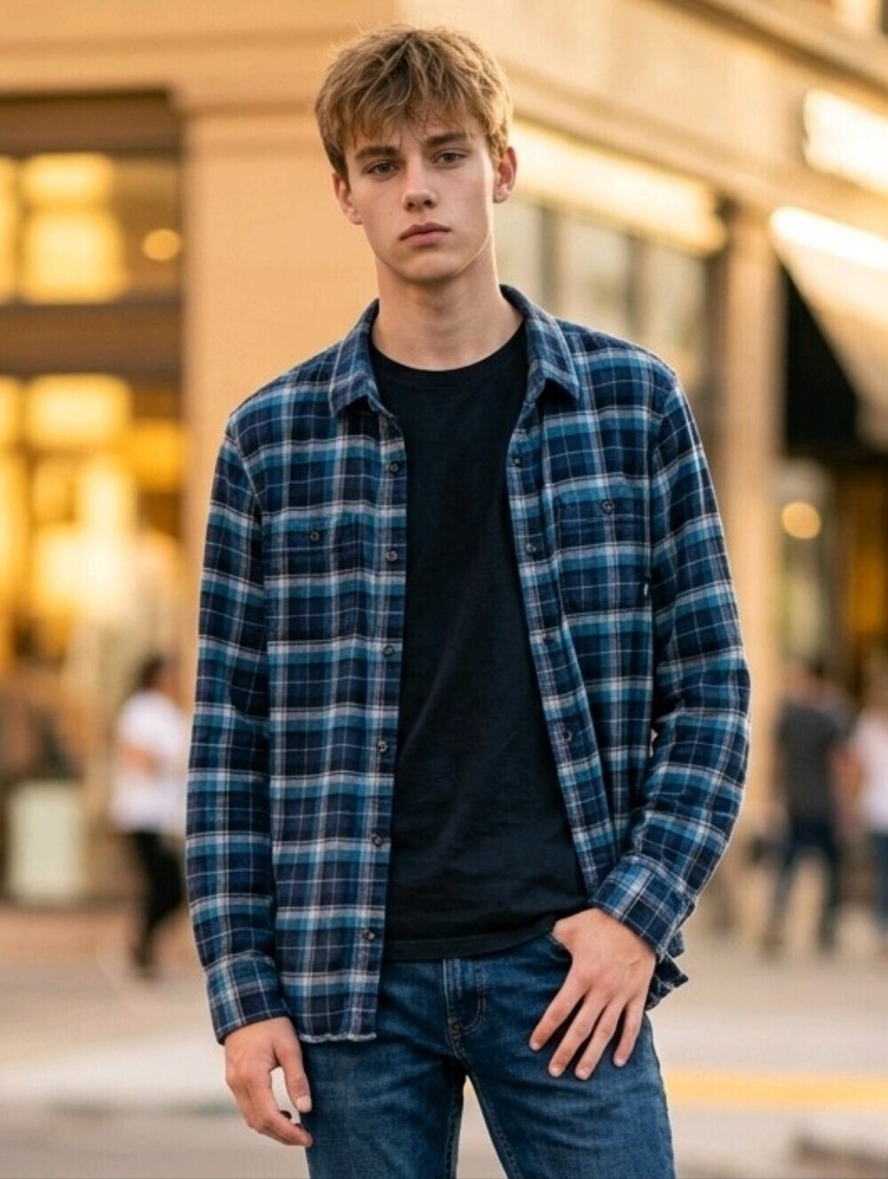 Vans Button Up Shirt Men's Tailored Fit Plaid Flannel Long Sleeve Off Wall Sz L